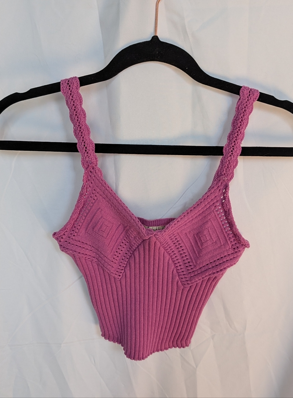 Free People Crocheted Ribbed Tank Top - Picture 2 of 5